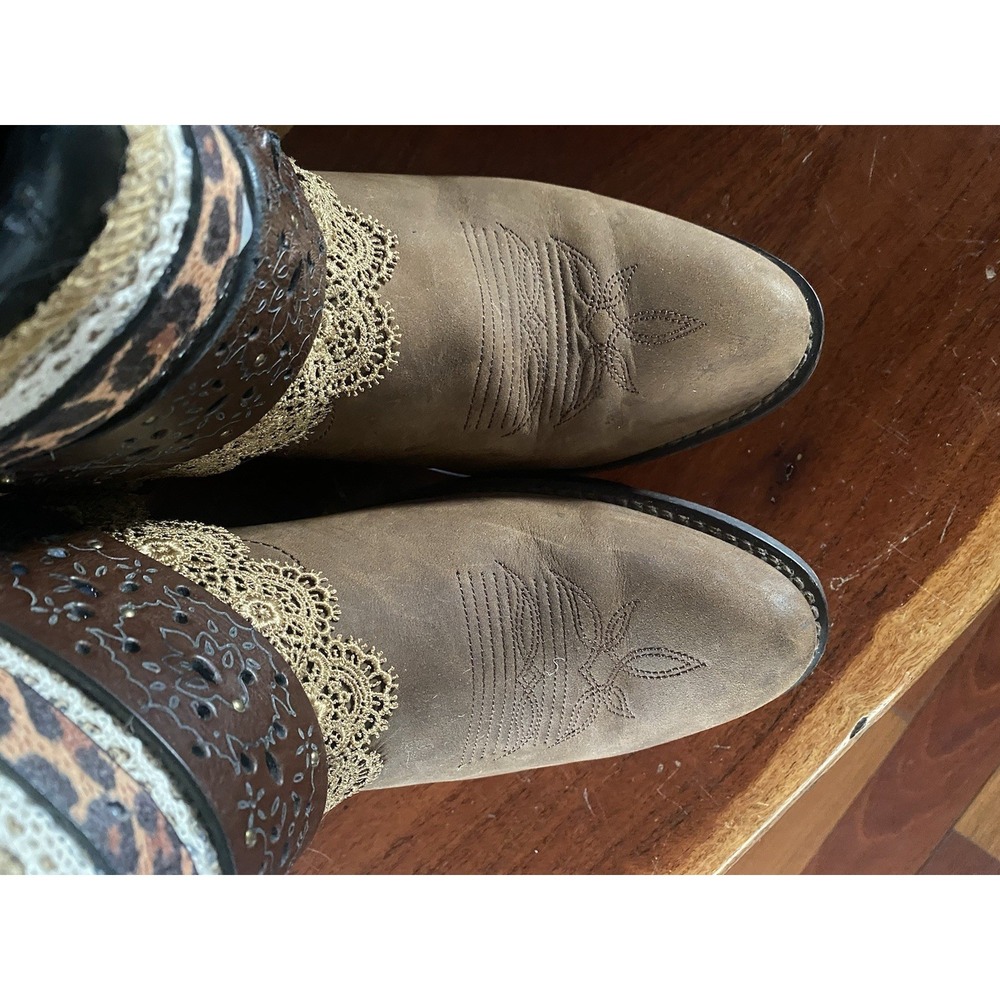 Upcycled Western Rodeo Festival cowgirl boots size 9 - Picture 5 of 5